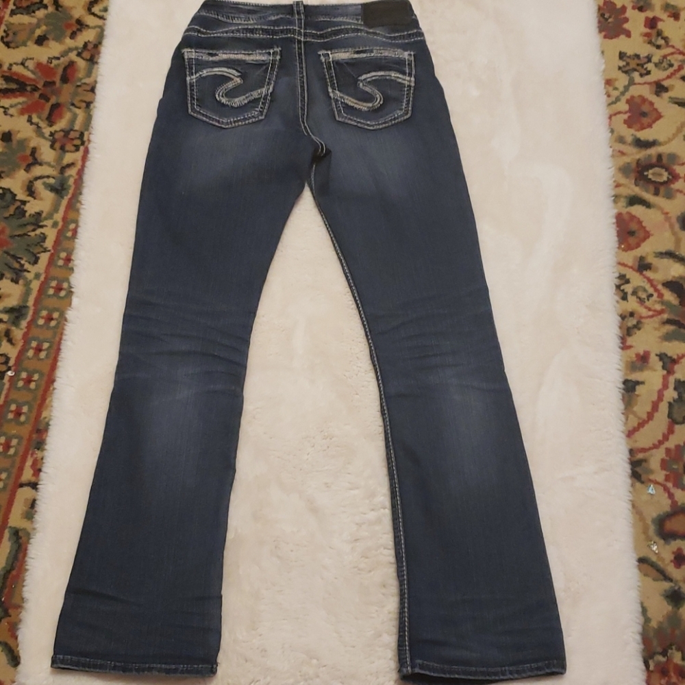 SILVER JEANS Bootcut Dark Wash sz 26 - Picture 7 of 8